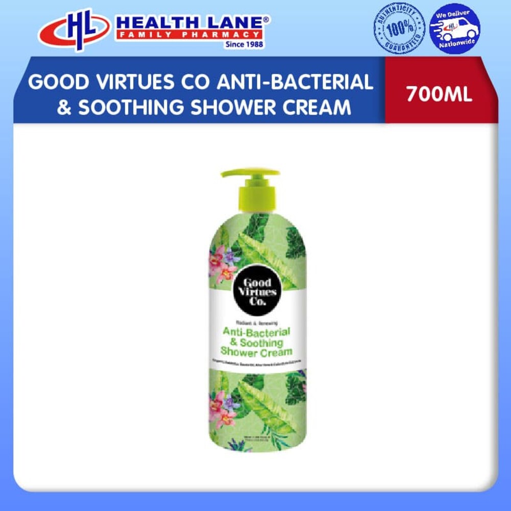 GOOD VIRTUES CO ANTI-BACTERIAL & SOOTHING SHOWER CREAM-ALOE VERA & CALENDULA (700ML)